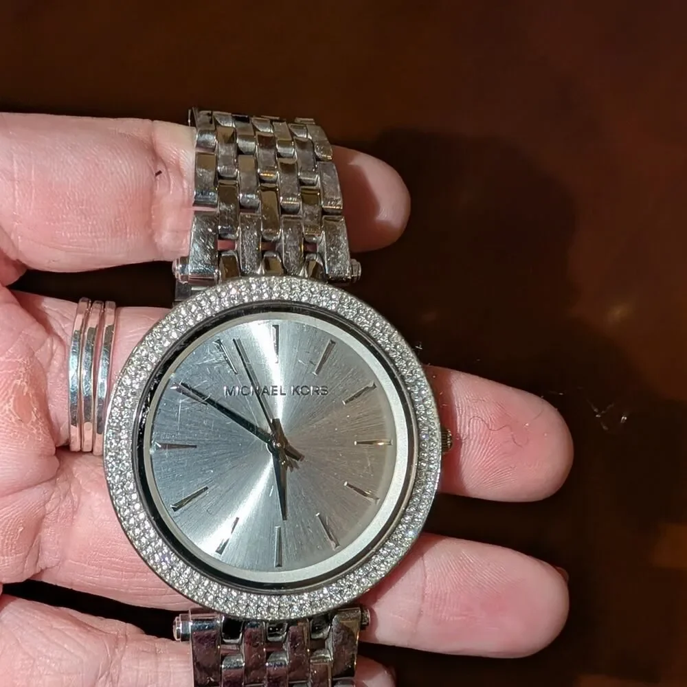 MICHAEL Michael Kors Silver Watch with Crystal Accents